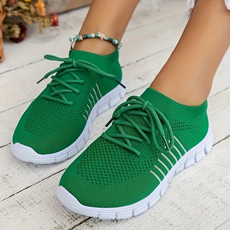 womens breathable mesh sneakers casual lace up outdoor shoes lightweight low top trainers details 0