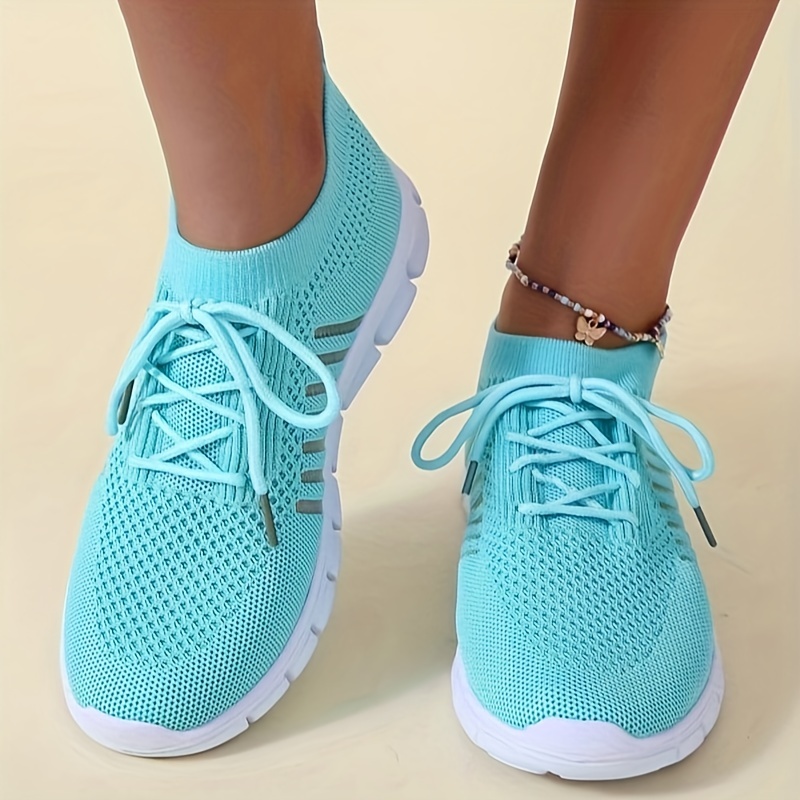 womens breathable mesh sneakers casual lace up outdoor shoes lightweight low top trainers details 6