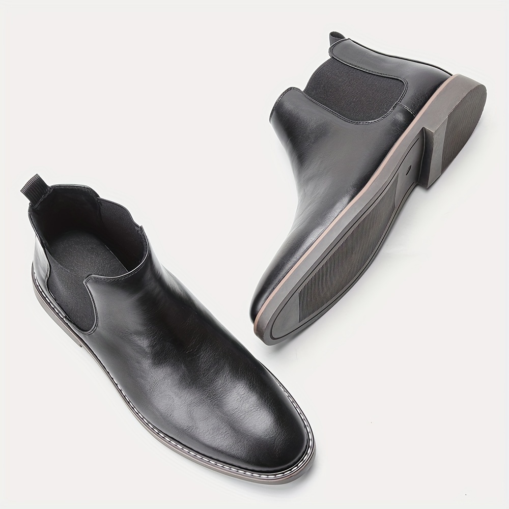 mens comfortable chelsea boots casual walking shoes slip on boots details 8