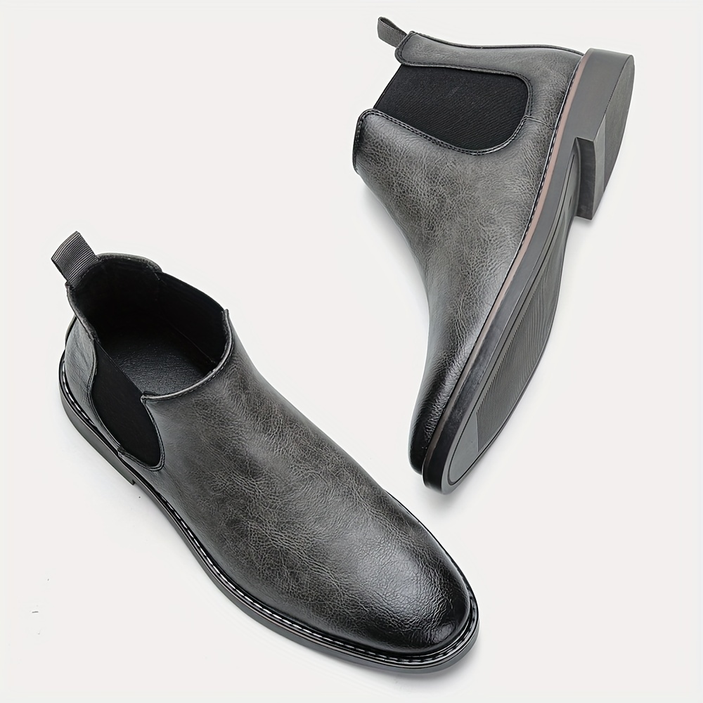 mens comfortable chelsea boots casual walking shoes slip on boots details 9