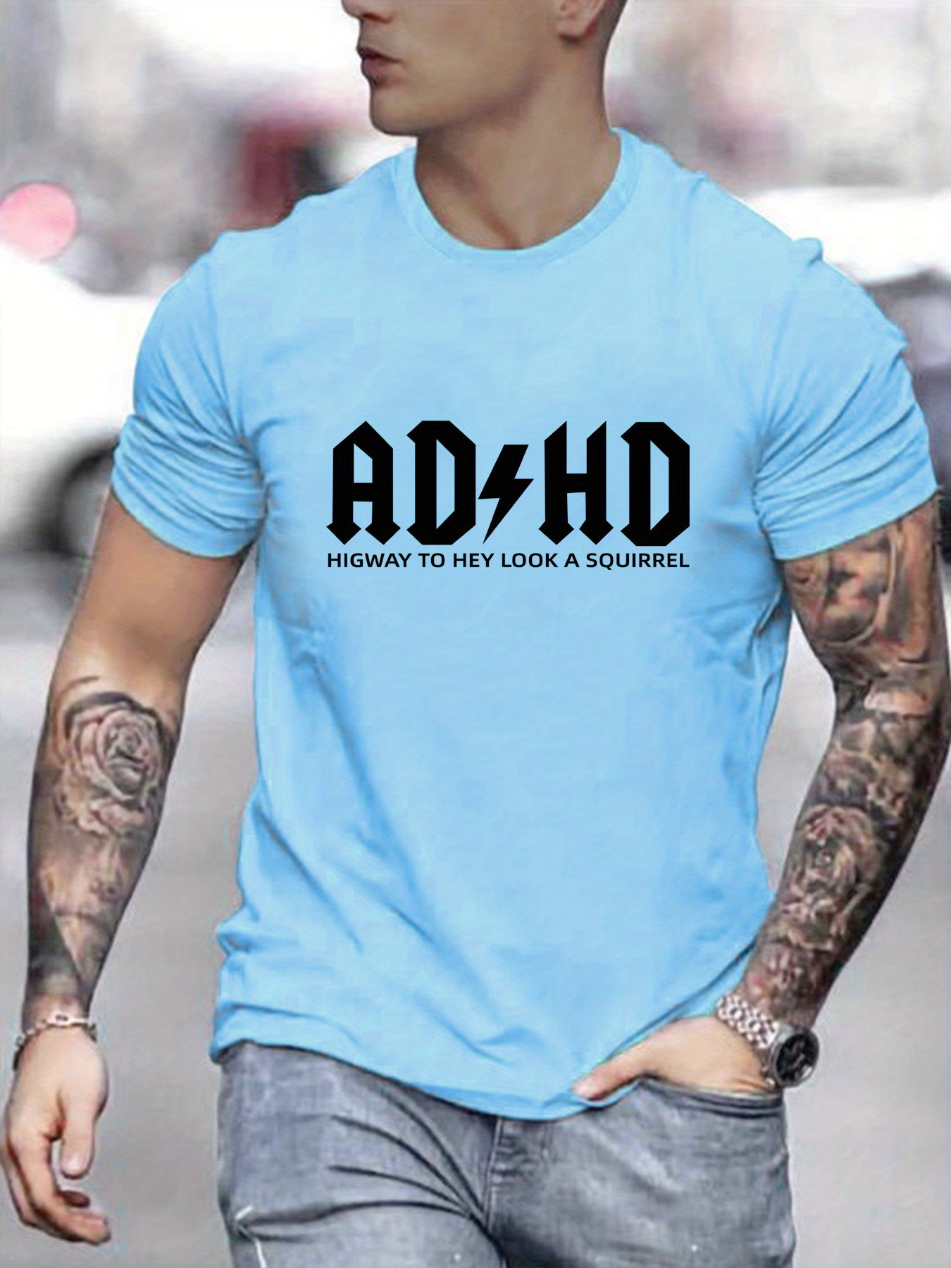 letter print mens graphic t shirt casual comfy tees for summer details 3